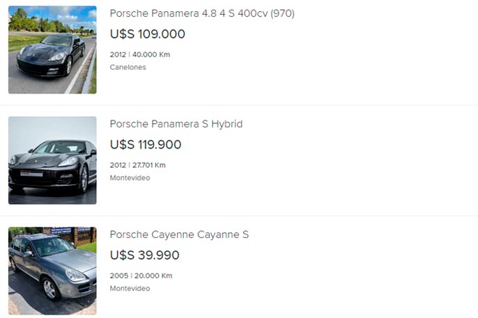 Valor de mercado Porsche Panamera
